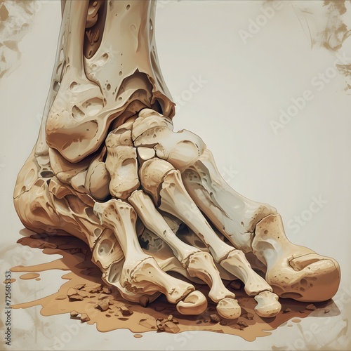 Anatomy Unveiled: The Human Foot Bone photo