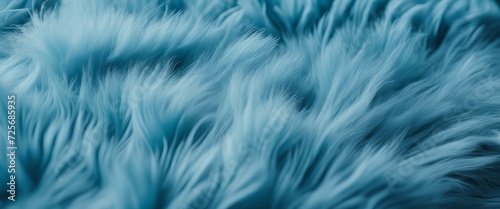 blue fur texture top view. blue sheepskin background. Fur pattern. Texture of blue shaggy fur.