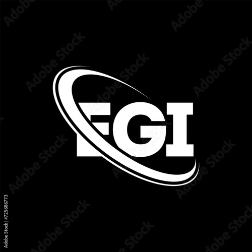 EGI logo. EGI letter. EGI letter logo design. Initials EGI logo linked with circle and uppercase monogram logo. EGI typography for technology, business and real estate brand.