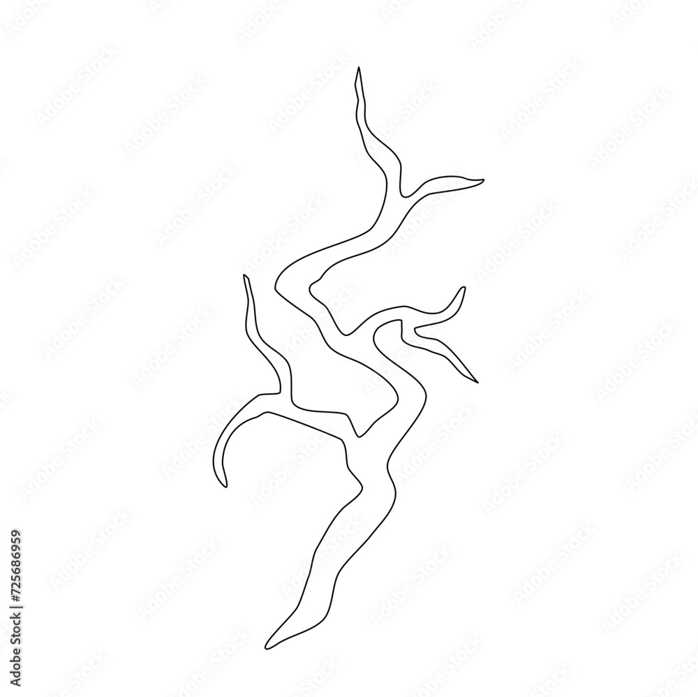 Branch Line Art Illustration Branch Line Art Illustration