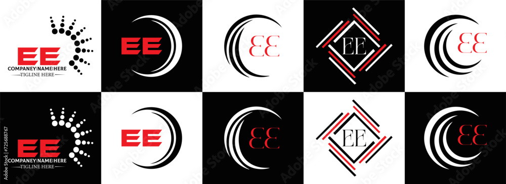EE logo. E E design. WhitE EE letter. EE, E E letter logo SET design. Initial letter EE linked circle uppercase monogram logo. E E letter logo SET vector design. EE letter logo design
EE logo. E E design. WhitE EE letter. EE, E E letter logo SET design. Initial letter EE linked circle uppercase monogram logo. E E letter logo SET vector design. EE letter logo design