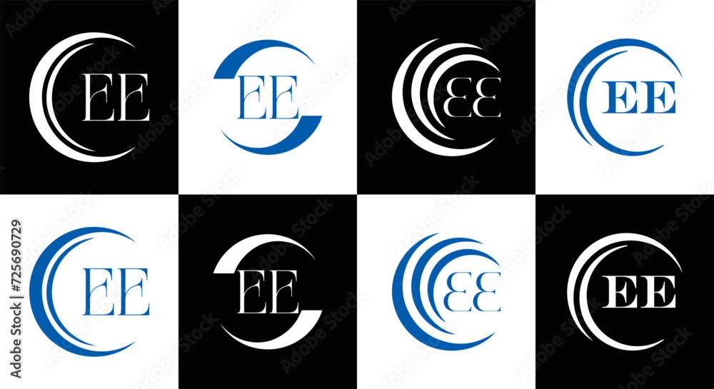 EE logo. E E design. WhitE EE letter. EE, E E letter logo SET design. Initial letter EE linked circle uppercase monogram logo. E E letter logo SET vector design. EE letter logo design
EE logo. E E design. WhitE EE letter. EE, E E letter logo SET design. Initial letter EE linked circle uppercase monogram logo. E E letter logo SET vector design. EE letter logo design