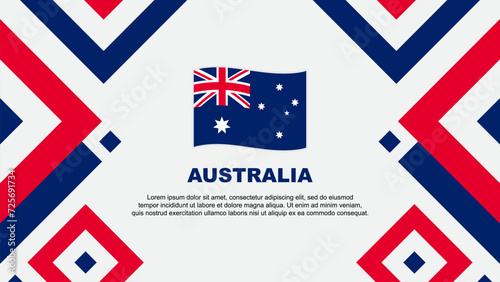 Australia Flag Abstract Background Design Template. Australia Independence Day Banner Wallpaper Vector Illustration. Australia Template