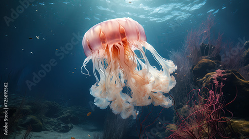 jelly fish in the sea photo
