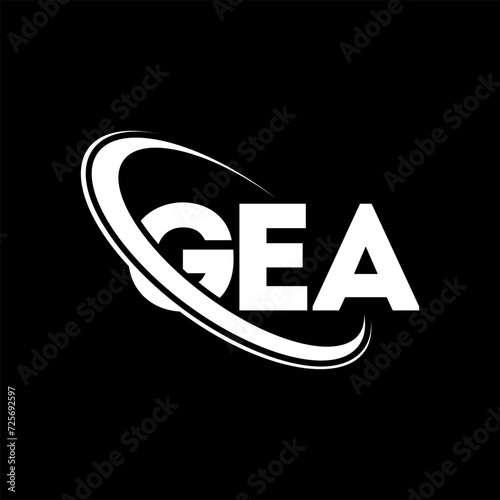 GEA logo. GEA letter. GEA letter logo design. Initials GEA logo linked with circle and uppercase monogram logo. GEA typography for technology, business and real estate brand.
