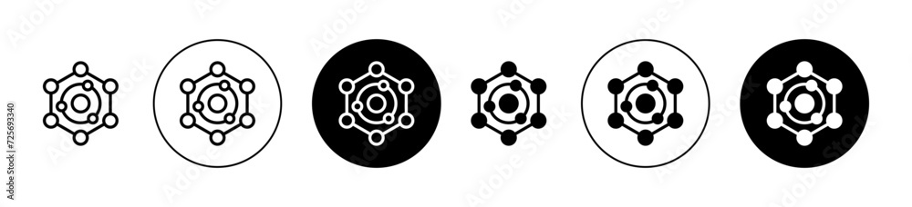 Antioxidant Vector Illustration Set. Radical Free Anti Detox Sign in Suitable for Apps and Websites UI Design Style.