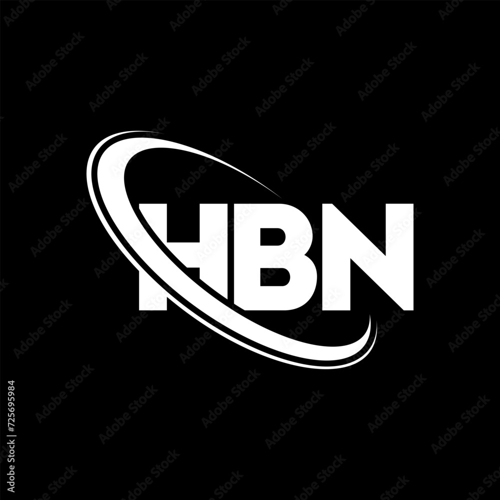 HBN logo. HBN letter. HBN letter logo design. Intitials HBN logo linked with circle and uppercase monogram logo. HBN typography for technology, business and real estate brand.