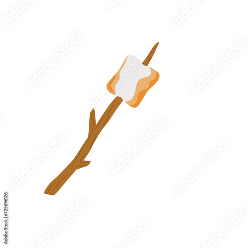 Marshmallow And Stick Illustration 