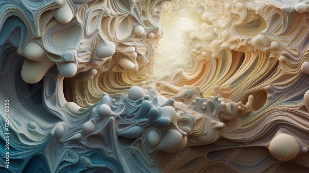 Surreal Organic Shapes with Smooth Curves and Soft Light Surreal Organic Shapes with Smooth Curves and Soft Light