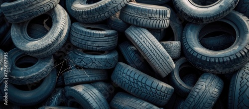Disposing of used tires.