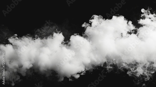 Black and white photo of smoke billowing out of a pipe. Suitable for various creative projects and design elements