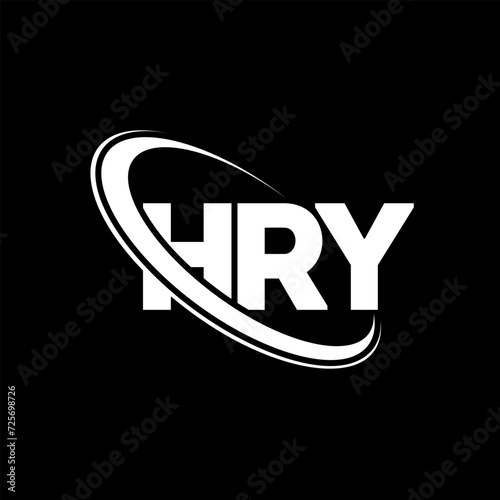 HRY logo. HRY letter. HRY letter logo design. Initials HRY logo linked with circle and uppercase monogram logo. HRY typography for technology, business and real estate brand.