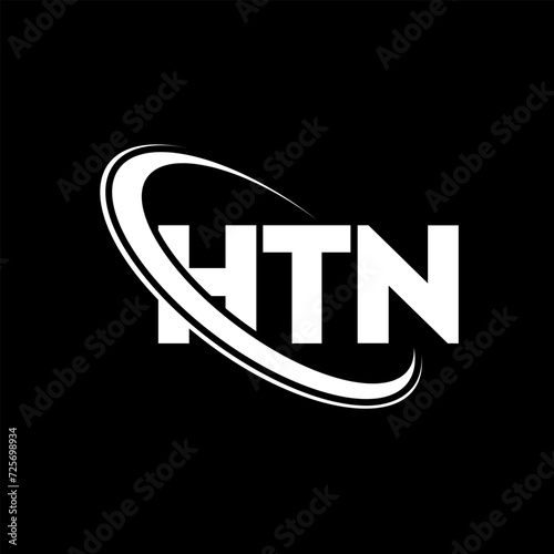 HTN logo. HTN letter. HTN letter logo design. Initials HTN logo linked with circle and uppercase monogram logo. HTN typography for technology, business and real estate brand.