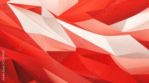 Vibrant waves Red white striped abstract background wallpaper