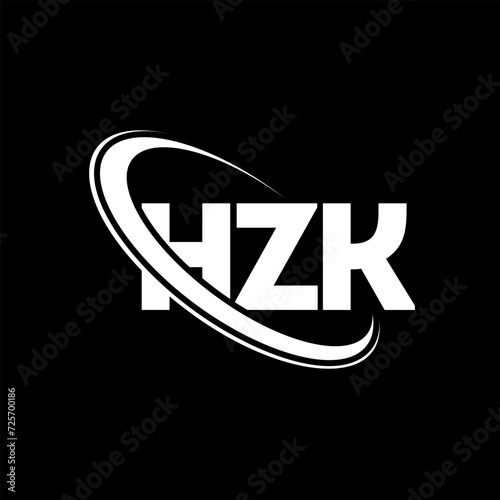 HZK logo. HZK letter. HZK letter logo design. Initials HZK logo linked with circle and uppercase monogram logo. HZK typography for technology, business and real estate brand.