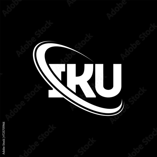 IKU logo. IKU letter. IKU letter logo design. Initials IKU logo linked with circle and uppercase monogram logo. IKU typography for technology, business and real estate brand.