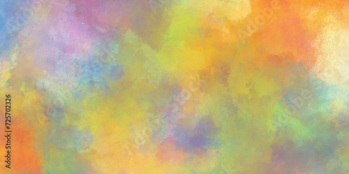 Rainbow colors watercolor paint splashes watercolor background with stains, soft colorful abstract watercolor paint background design, watercolor paper textured illustration with splashes. © MUHAMMAD TALHA