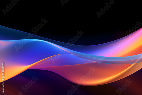Abstract Colorful Light Waves.
