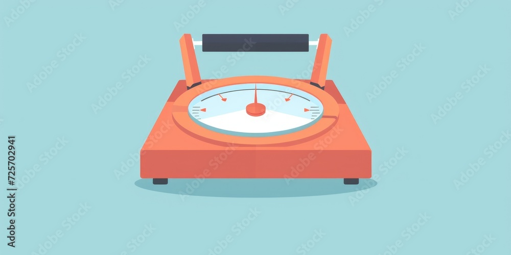 A Scale With A Weight Scale On Top Can Be Used For Measuring Weight Or a-scale-with-a-weight-scale-on-top-can-be-used-for-measuring-weight-or