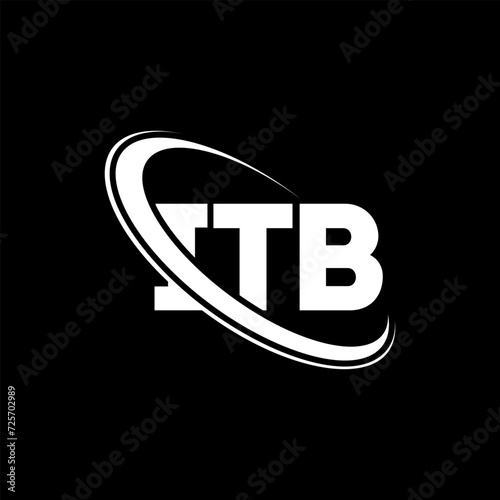 ITB logo. ITB letter. ITB letter logo design. Initials ITB logo linked with circle and uppercase monogram logo. ITB typography for technology, business and real estate brand. photo