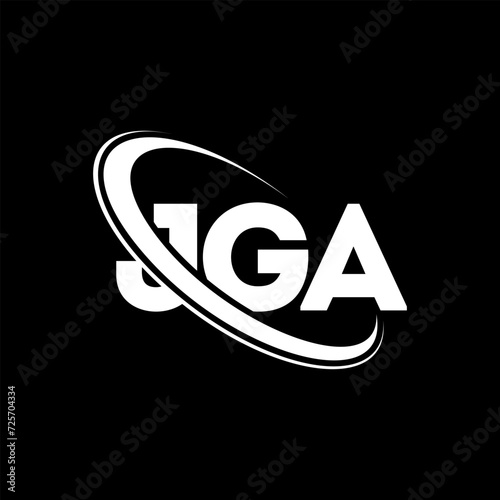 JGA logo. JGA letter. JGA letter logo design. Initials JGA logo linked with circle and uppercase monogram logo. JGA typography for technology, business and real estate brand.