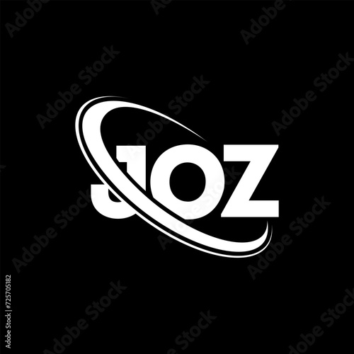 JOZ logo. JOZ letter. JOZ letter logo design. Initials JOZ logo linked with circle and uppercase monogram logo. JOZ typography for technology, business and real estate brand.