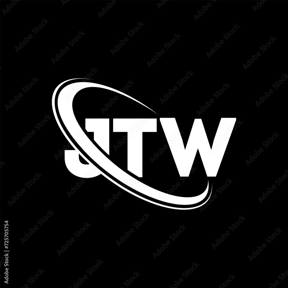 JTW logo. JTW letter. JTW letter logo design. Initials JTW logo linked with circle and uppercase monogram logo. JTW typography for technology, business and real estate brand.