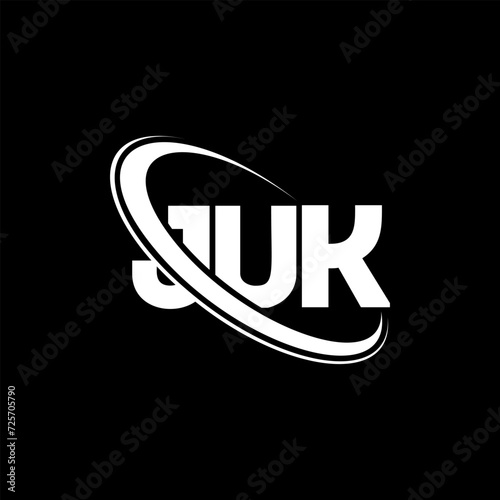 JUK logo. JUK letter. JUK letter logo design. Initials JUK logo linked with circle and uppercase monogram logo. JUK typography for technology, business and real estate brand.