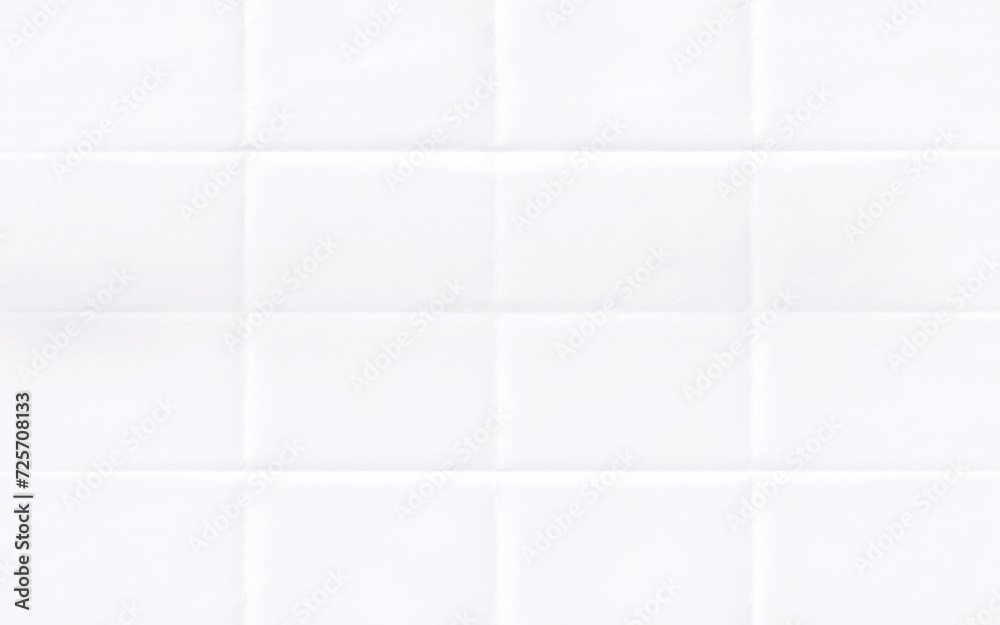 White folded crumpled paper background.