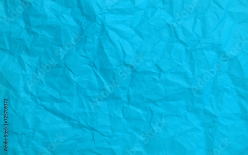 Blue crumpled paper texture pattern. Rough grunge old blank. Vector abstract background.