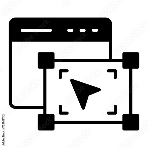 Drag and Drop the Photo or image concept, copying the content to browser upload vector icon design, Web design and Development symbol, user interface or graphic sign, website engineering illustration