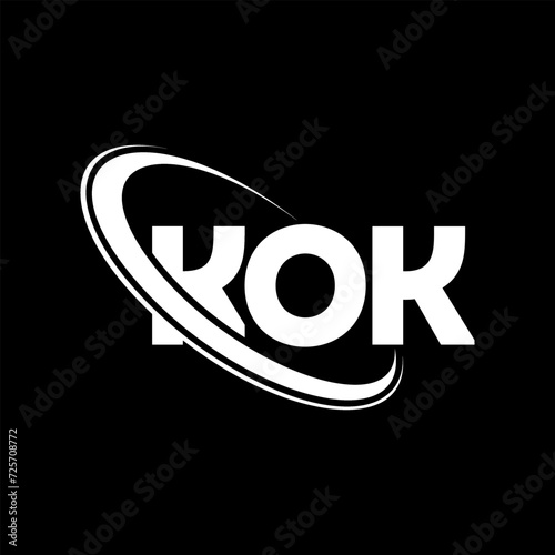 KOK logo. KOK letter. KOK letter logo design. Initials KOK logo linked with circle and uppercase monogram logo. KOK typography for technology, business and real estate brand.