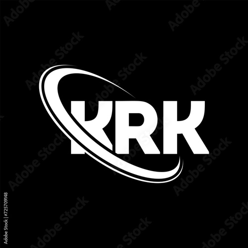 KRK logo. KRK letter. KRK letter logo design. Initials KRK logo linked with circle and uppercase monogram logo. KRK typography for technology, business and real estate brand.