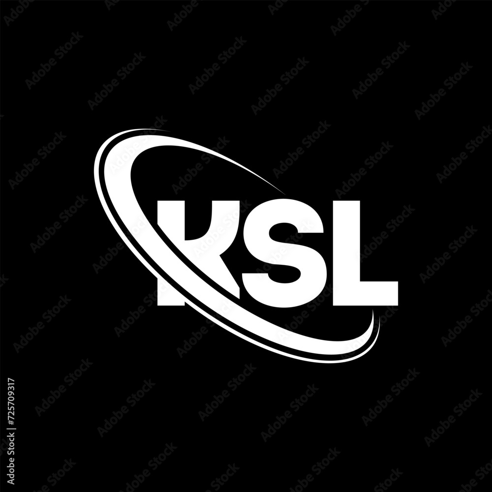 KSL logo. KSL letter. KSL letter logo design. Initials KSL logo linked
