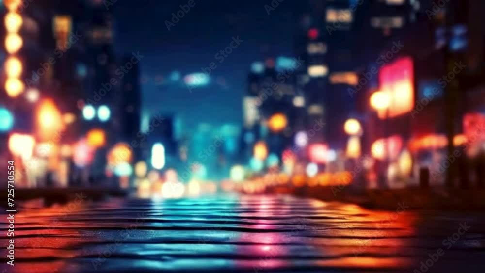 colorful city lights at night with bokeh background colorful city lights at night with bokeh background