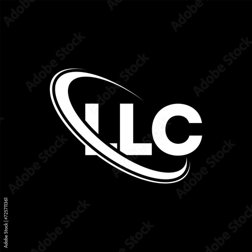 LLC logo. LLC letter. LLC letter logo design. Initials LLC logo linked with circle and uppercase monogram logo. LLC typography for technology, business and real estate brand.