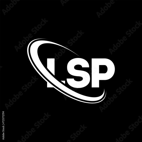 LSP logo. LSP letter. LSP letter logo design. Initials LSP logo linked with circle and uppercase monogram logo. LSP typography for technology, business and real estate brand. photo