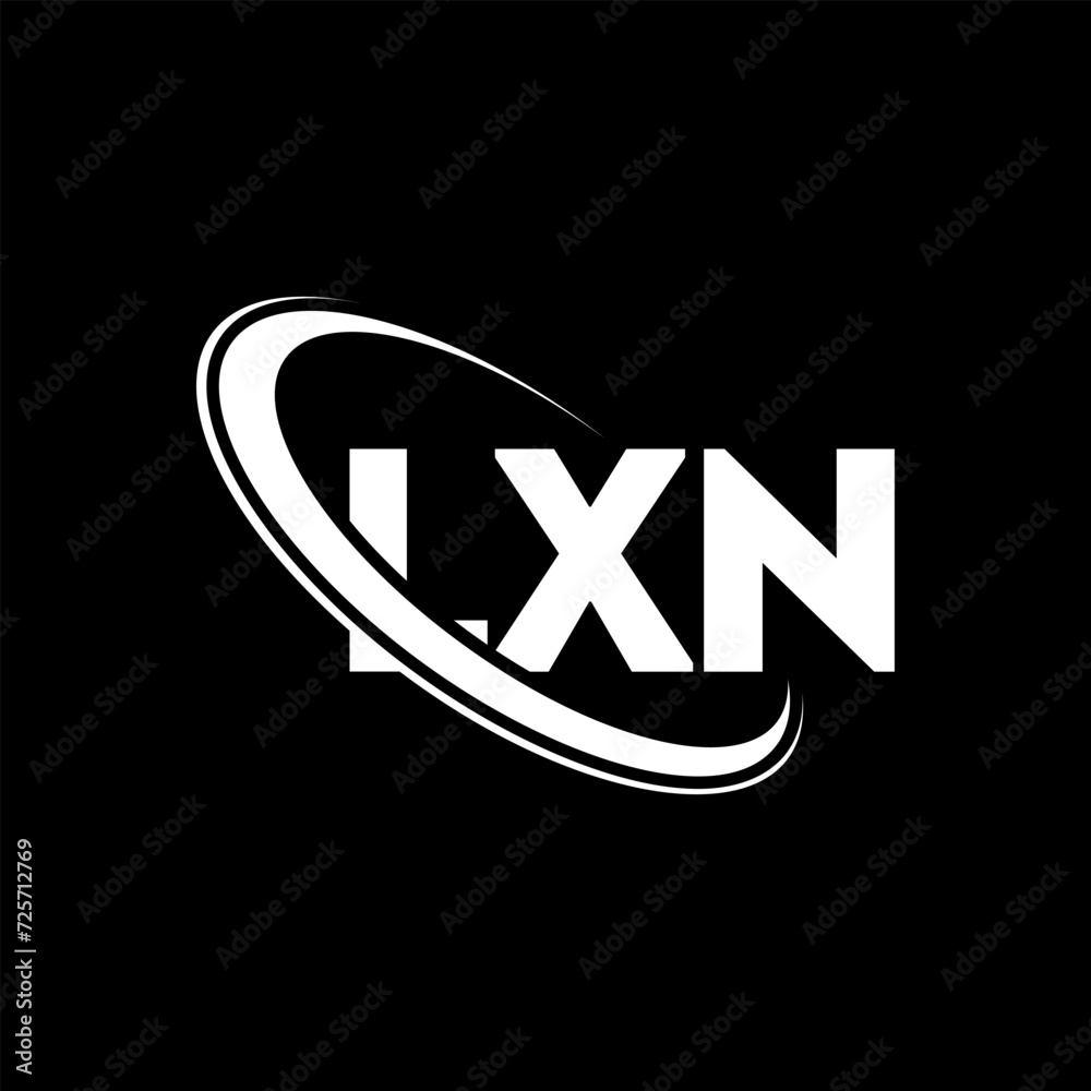 LXN logo. LXN letter. LXN letter logo design. Initials LXN logo linked with circle and uppercase monogram logo. LXN typography for technology, business and real estate brand.