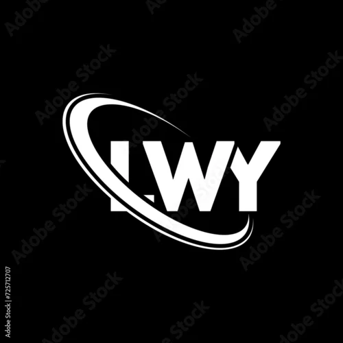 Obraz LWY logo. LWY letter. LWY letter logo design. Initials LWY logo linked with circle and uppercase monogram logo. LWY typography for technology, business and real estate brand.