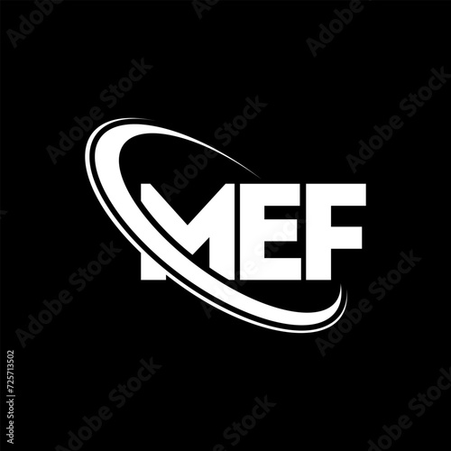 MEF logo. MEF letter. MEF letter logo design. Initials MEF logo linked with circle and uppercase monogram logo. MEF typography for technology, business and real estate brand.