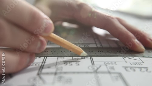 Drawing drawings and house layout photo