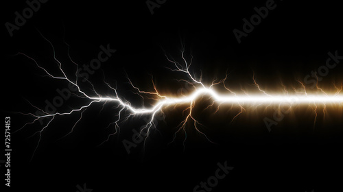 Color Lightning bolt at black background
