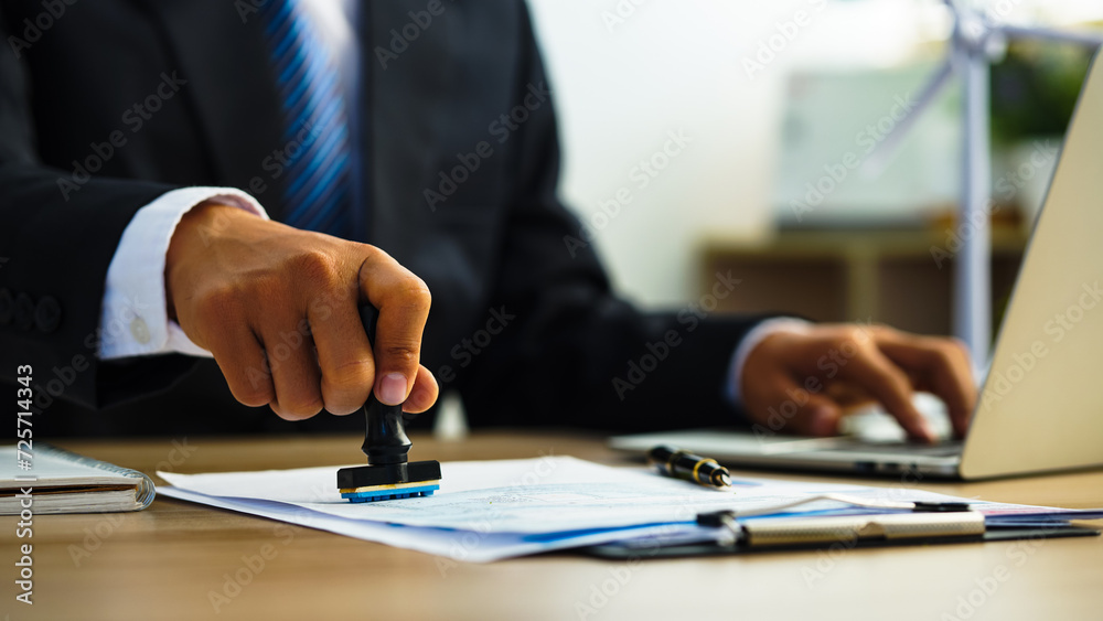 Accountant, Auditor, Self-Employed, Finance and Investment, tax calculation and budget, Portrait of Asian female entrepreneur using a calculator to calculate. Company business results document. Accountant, Auditor, Self-Employed, Finance and Investment, tax calculation and budget, Portrait of Asian female entrepreneur using a calculator to calculate. Company business results document.