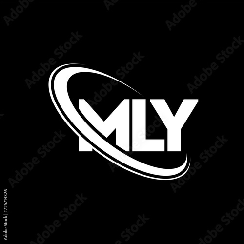 MLY logo. MLY letter. MLY letter logo design. Initials MLY logo linked with circle and uppercase monogram logo. MLY typography for technology, business and real estate brand. photo