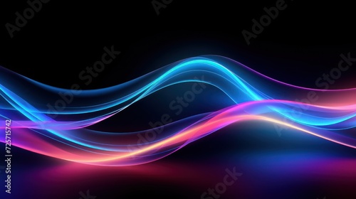 Abstract futuristic neon background, Ultraviolet spectrum. Cyber space. Futuristic wallpaper with isolated. Generative AI 