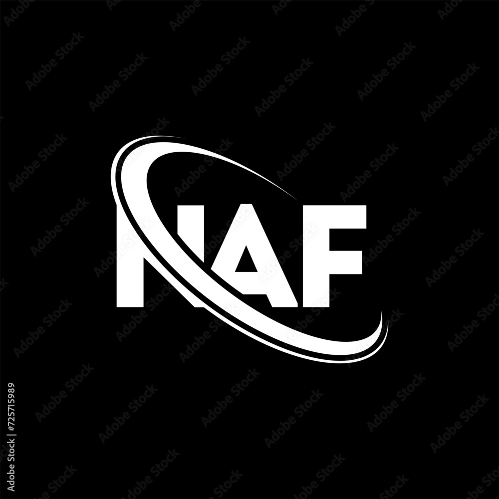 NAF logo. NAF letter. NAF letter logo design. Intitials NAF logo linked ...