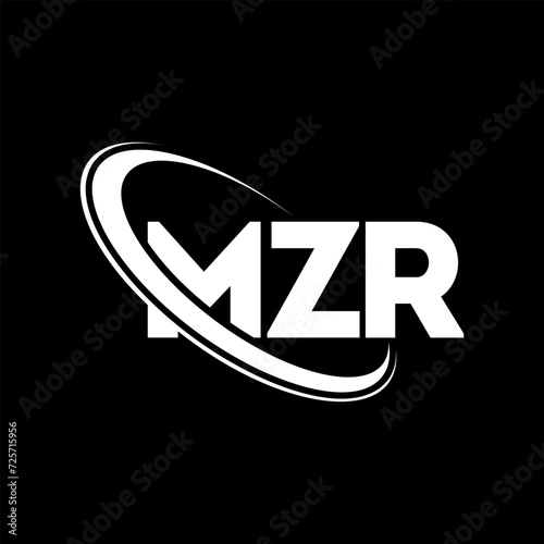 MZR logo. MZR letter. MZR letter logo design. Initials MZR logo linked with circle and uppercase monogram logo. MZR typography for technology, business and real estate brand.
