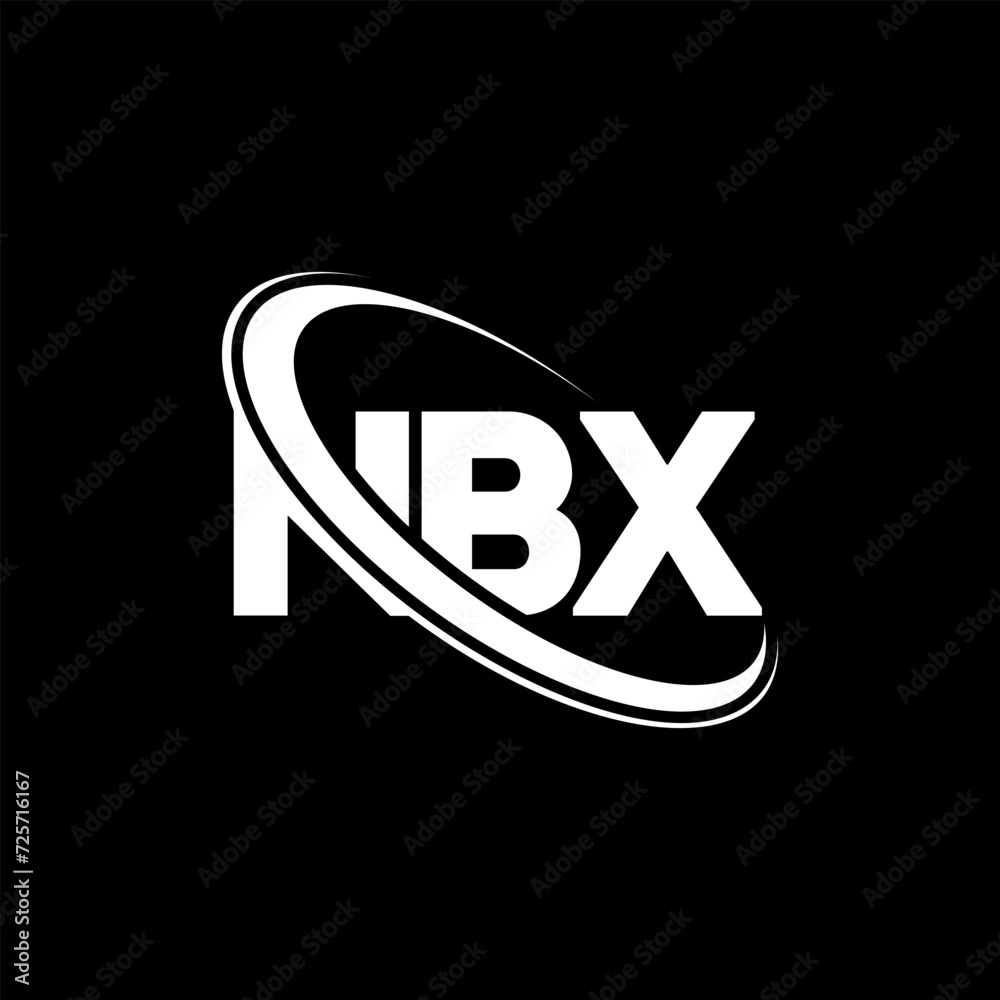 NBX logo. NBX letter. NBX letter logo design. Intitials NBX logo linked with circle and uppercase monogram logo. NBX typography for technology, business and real estate brand.