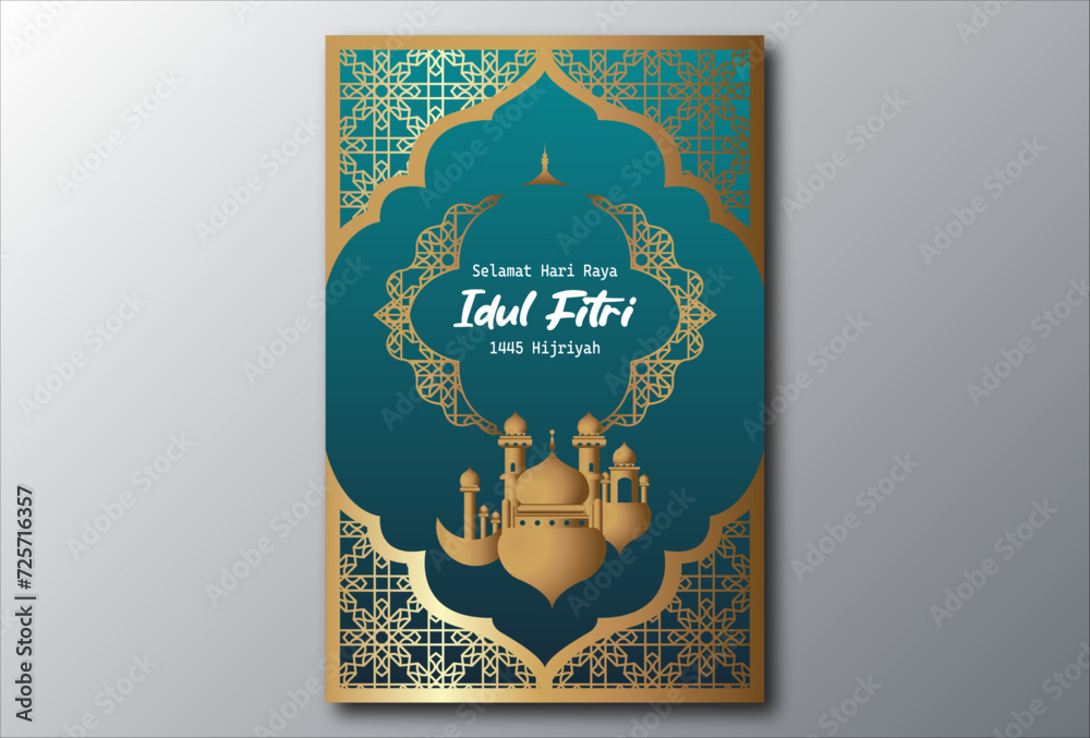 Gradient illustration for hari raya idul fitri celebration