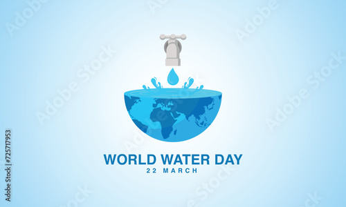 World water day. water day  design for social media post,  Globe Concept design for banner poster.